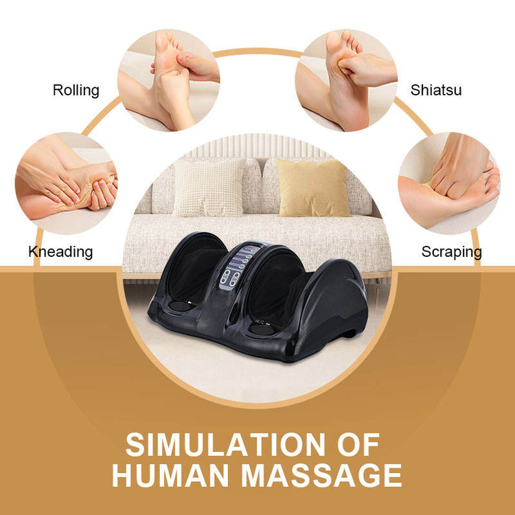 Healing Journey Electric Foot Massager Machine with Kneading & Rolling Shiatsu Therapy