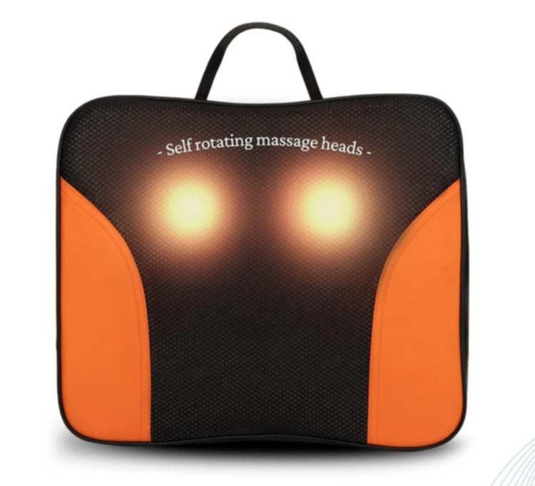 Healing Journey Shiatsu Back Massager Cushion with Heat Portable Deep Kneading Lumbar Support Pad