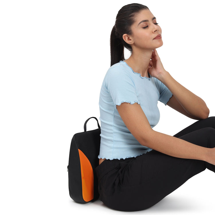 Healing Journey Shiatsu Back Massager Cushion with Heat Portable Deep Kneading Lumbar Support Pad