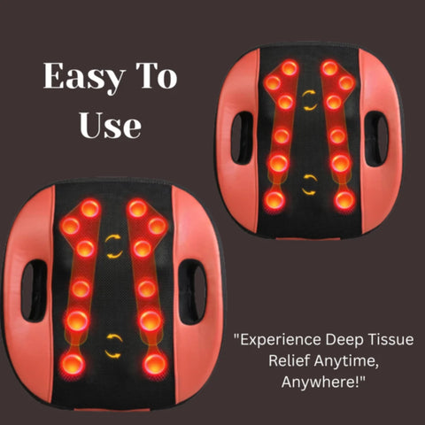 Healing Journey Shiatsu Back and Seat Massager with Heat