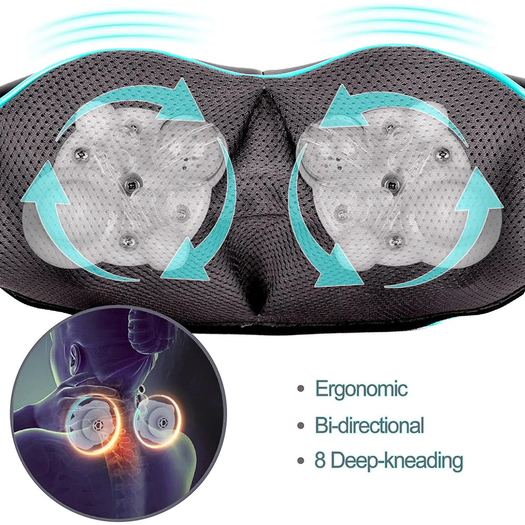 Healing Journey Shiatsu Neck and Shoulder Massager with Heat & Vibration