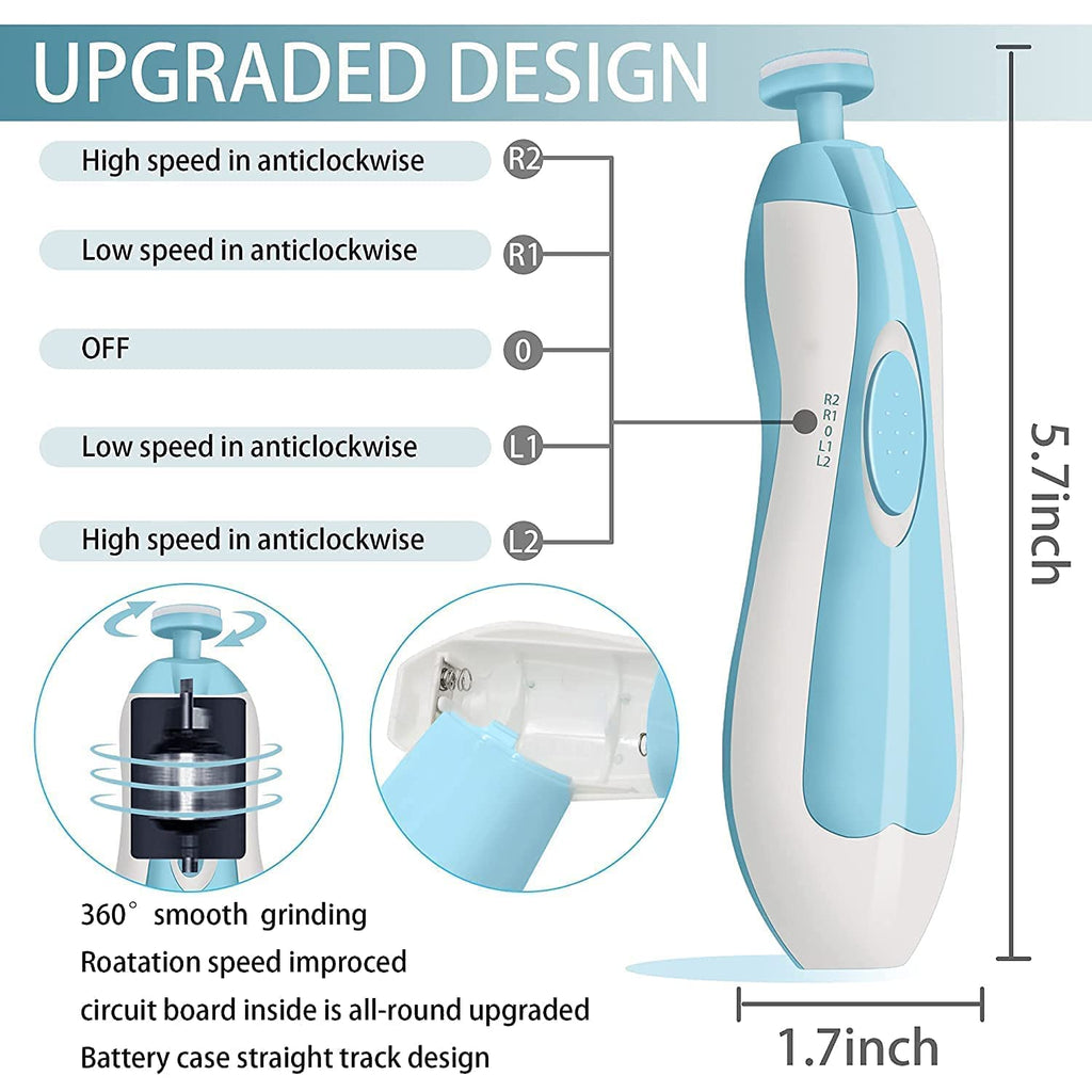 Healing Journey Electric Baby Nail Trimmer Safe Nail Care Set