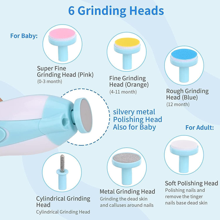 Healing Journey Electric Baby Nail Trimmer Safe Nail Care Set