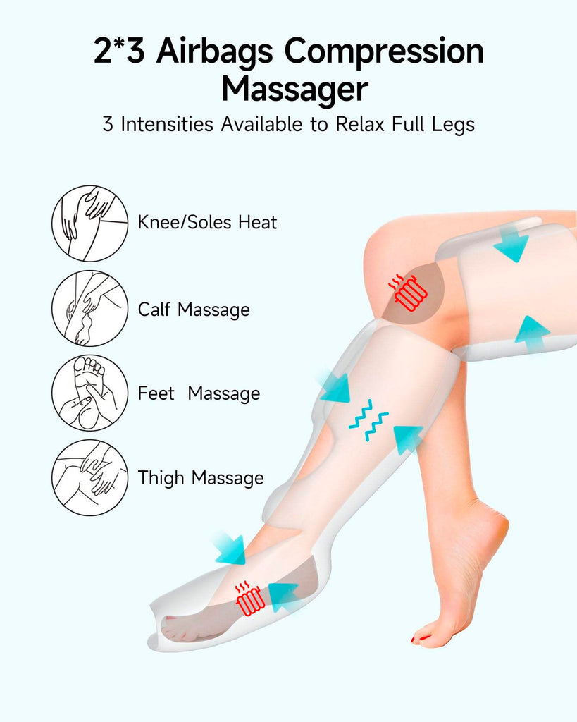 Healing Journey Full Leg Air Compression Massager with Heat & Multiple Modes