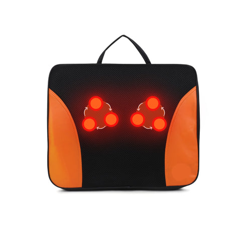 Healing Journey Shiatsu Back Massager Cushion with Heat Portable Deep Kneading Lumbar Support Pad